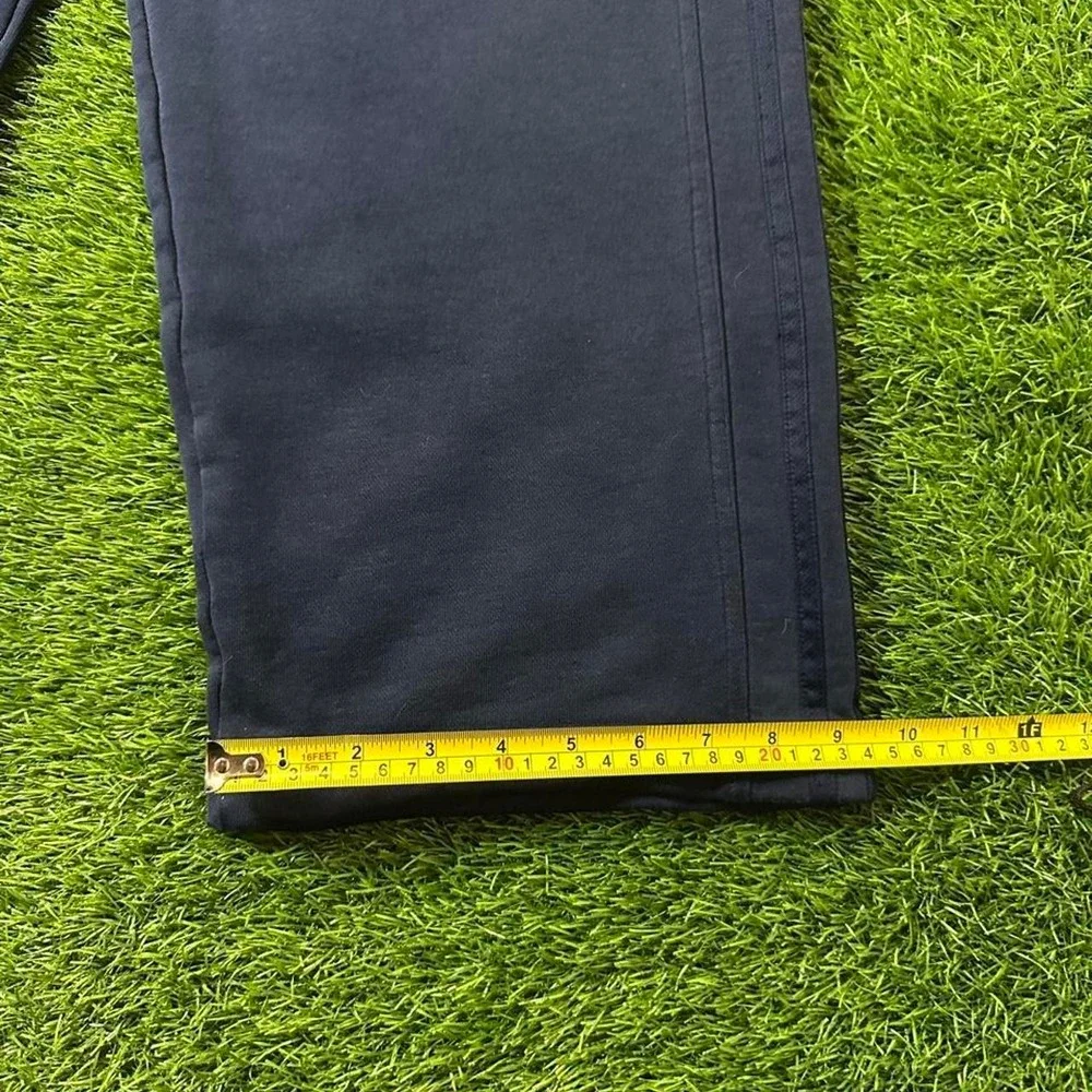 Adidas Climawarm Fleece Lined Track Pants Navy 3 Stripe Sweatpants